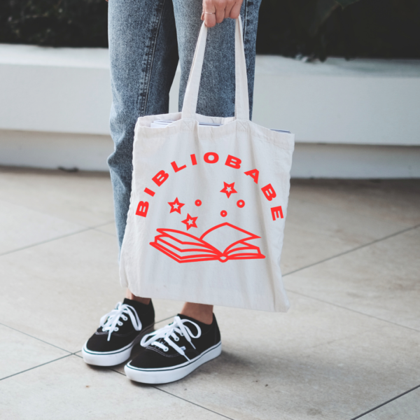 Bibliobabe-Tote Bag (White) - Image 2