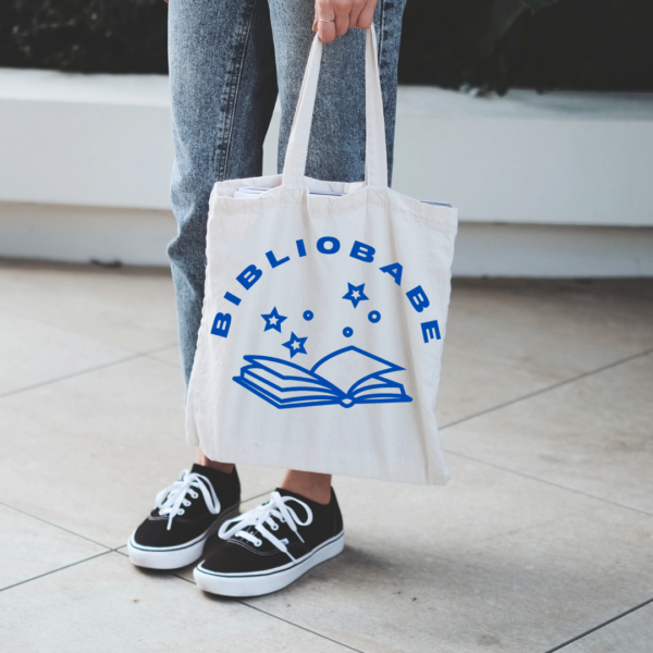 Bibliobabe-Tote Bag (White) - Image 3